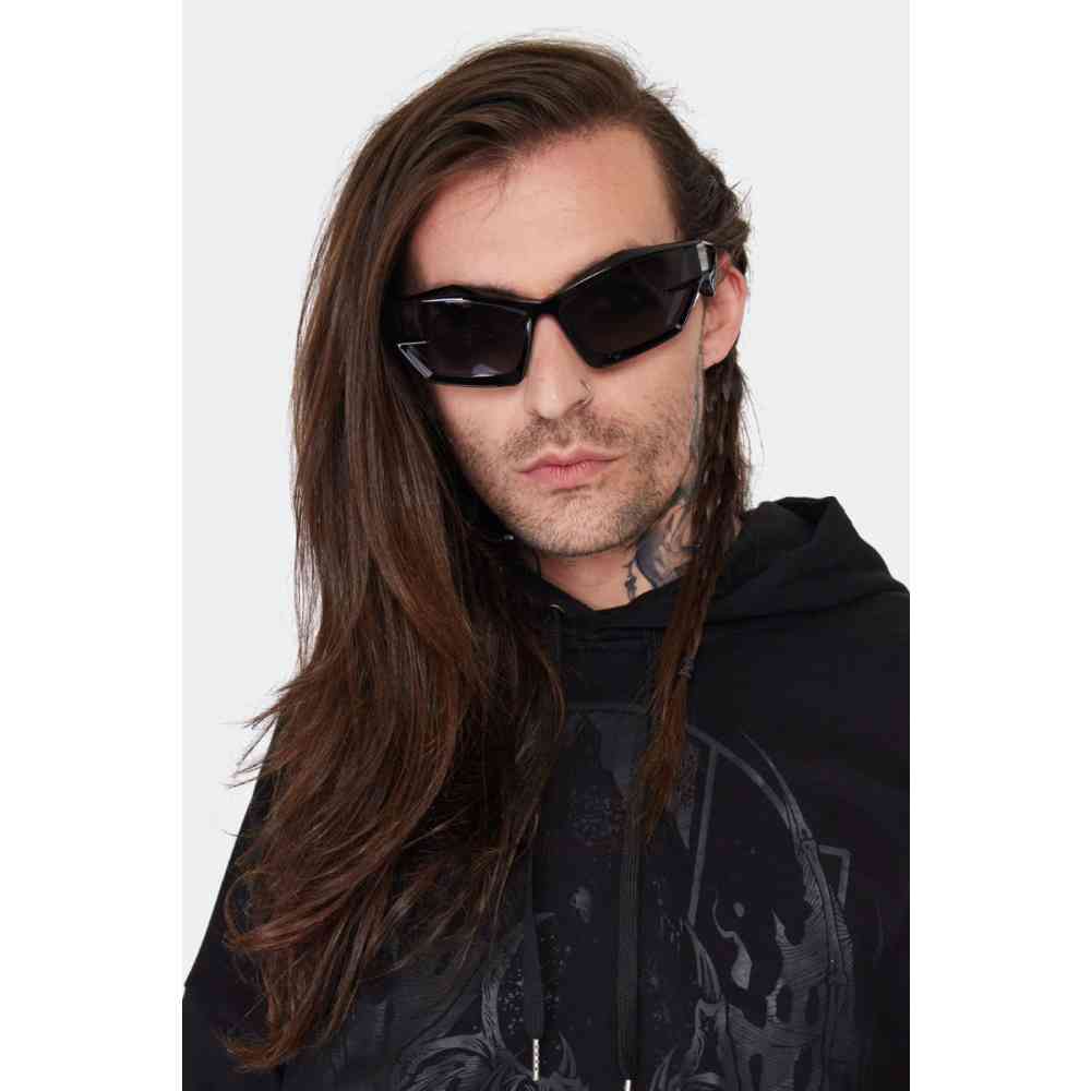 Jawbreaker - Futuristic Chunky Black Sonnenbrille - Schwarz
